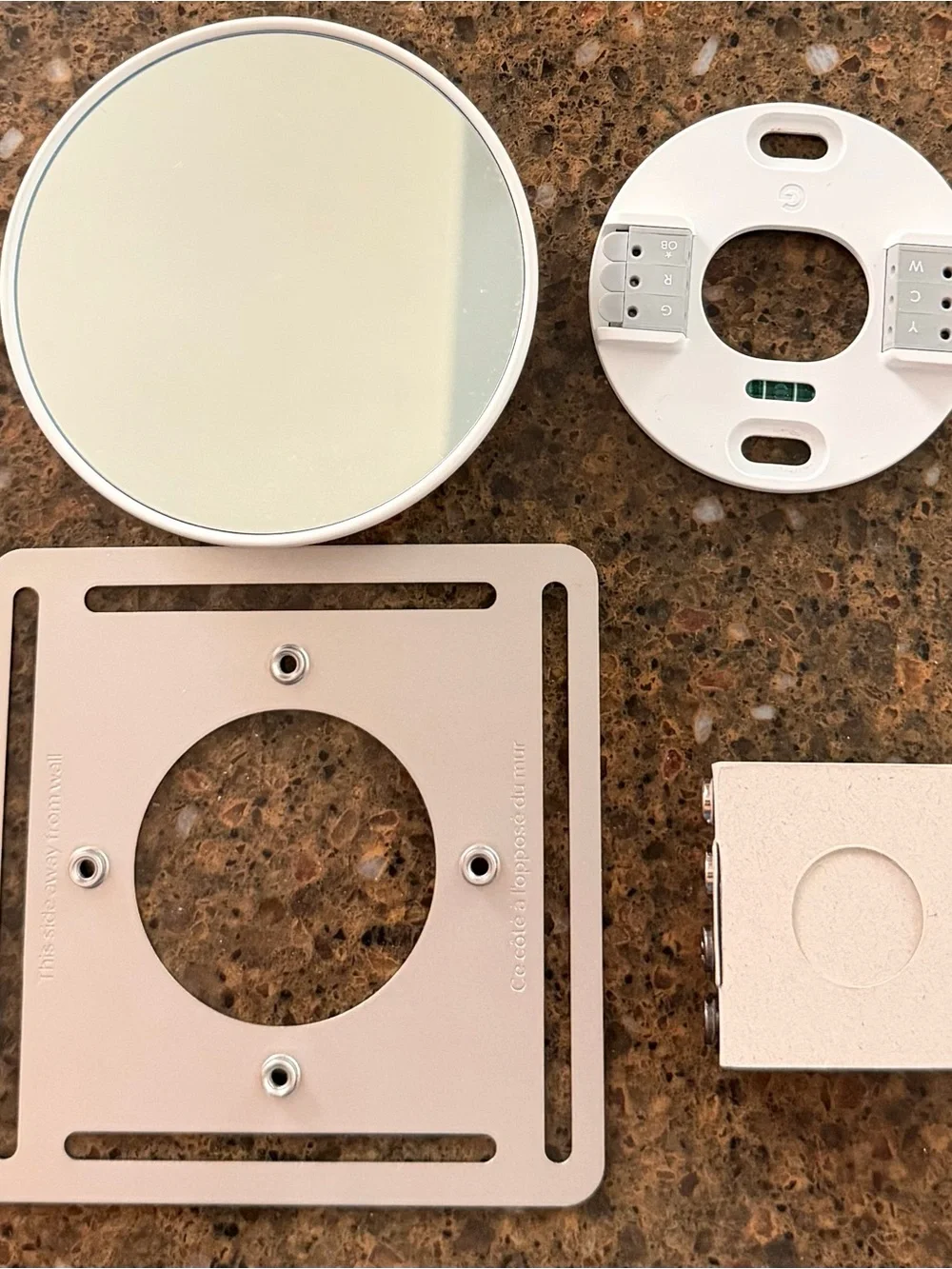 google White Nest Thermostat Mounting Plates & Sensor Cover